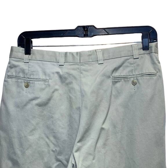 Lauren Ralph Lauren 36W 32L Pleated Front Chino Khaki Tan Casual Cuffed Pants - Picture 4 of 6